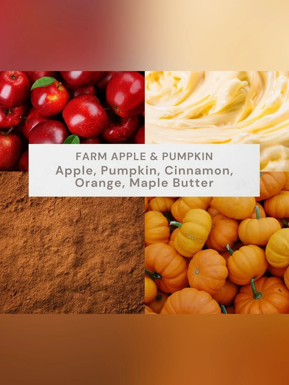 Better Homes & Gardens Glass Farm Apple &  Pumpkin Candle NWT